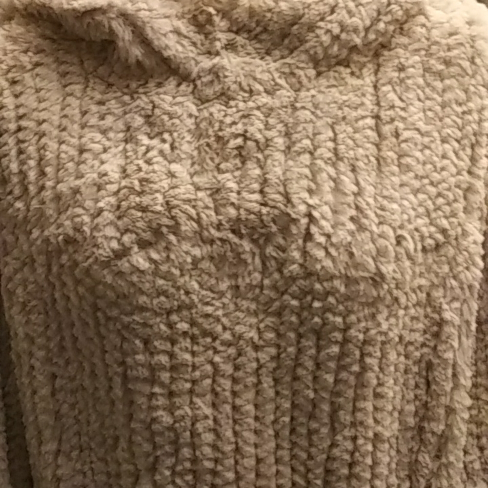 !Sheared rabbit, hooded sweater Sz.S - Picture 3 of 4